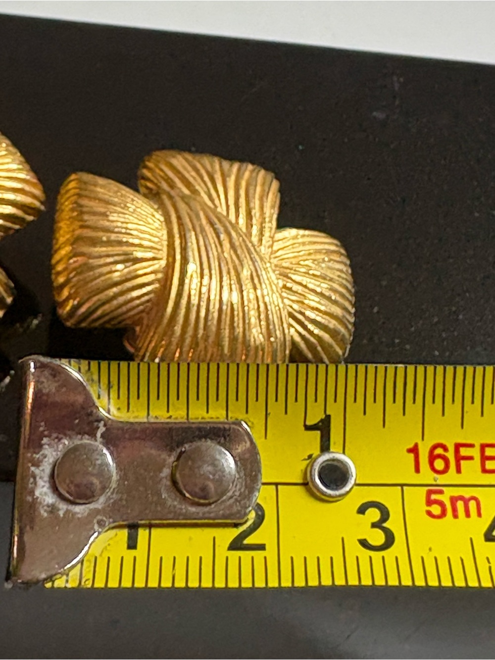 Givenchy Gold Tone Twisted Knot Clip-On Earrings - Picture 9 of 9